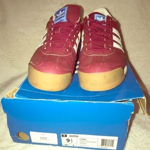 Burgendy Adidas Samoa